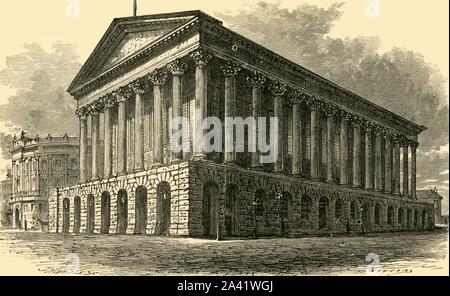 'L'hôtel de ville', 1898. Birmingham Town Hall, salle de concert classé Grade I à Victoria Square, Birmingham, Angleterre, basée sur les proportions du Temple de Castor et Pollux dans le Forum Romain par les architectes Joseph Hansom et Edward Welch. À partir de "notre propre pays, Volume II". [Cassell et Company, Limited, Londres, Paris &AMP ; Melbourne, 1898] Banque D'Images