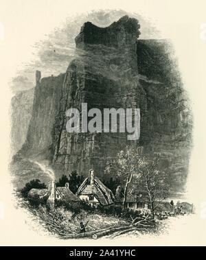 Iddleton "Dale", c1870. Falaises calcaires à Middleton Dale, Derbyshire Peak District. À partir de "l'Europe pittoresque - Les îles Britanniques, Tome I". [Cassell, Petter &AMP ; Galpin, Londres, c1870] Banque D'Images