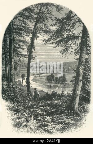 'La Vallée d'Avoca', c1870. À partir de "l'Europe pittoresque - Les îles Britanniques, Tome I". [Cassell, Petter &AMP ; Galpin, Londres, c1870] Banque D'Images