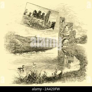 "Les ruines de Mellifont', 1898. Abbaye cistercienne sur la rivière pioche, près de Drogheda dans le comté de Louth, en Irlande a été siège de Guillaume d'Orange en 1690 pendant la bataille de la Boyne. À partir de "notre propre pays, Volume III". [Cassell et Company, Limited, Londres, Paris &AMP ; Melbourne, 1898] Banque D'Images