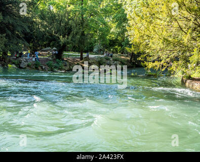 Jardin anglais, Munich Banque D'Images