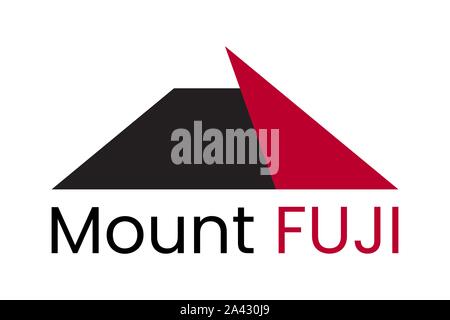 Japon Le Mont Fuji, Fuji-san, Fujiyama logo design. Illustration de Vecteur