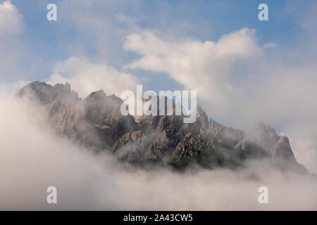 Vue panoramique sur les Dolomites, Croda Rossa di Sesto Banque D'Images