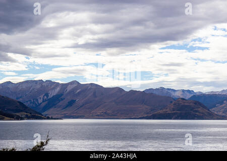 Vue du lac Wanaka, île du Sud, Nouvelle-Zélande Banque D'Images