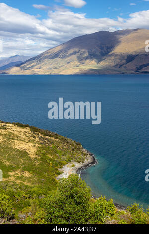 Vue du lac Wanaka, île du Sud, Nouvelle-Zélande Banque D'Images