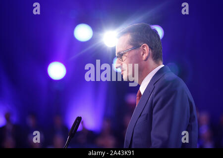 Chelm, Pologne. 11Th Oct 2019. Premier Ministre de la Pologne au dernier Morawiecki Mateusz convention du parti au pouvoir PiS dans la campagne des élections parlementaires. Photo : JP JP Crédit : noir/noir fil ZUMA/Alamy Live News Banque D'Images