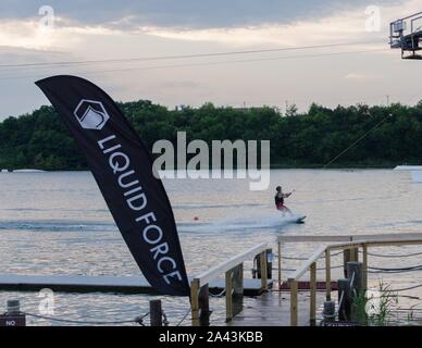 La carrière Cable Park est un établissement de la planche à Crystal Lake, Illinois, USA. Banque D'Images