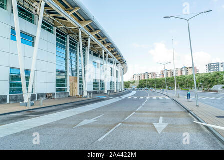 Simpson Bay St, Maarten-November , 2017 : Belle vue sur l'aéroport vacants sur l'île de la préparation pour la reconstruction après l'ouragan de l'endommager l'Irma Banque D'Images