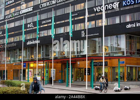 Göteborg, Suède. Oct 7, 2019. Des logos de marques différentes vu sur l'immeuble en Lindholmen Science Park, Göteborg. Credit : Karol Serewis SOPA/Images/ZUMA/Alamy Fil Live News Banque D'Images