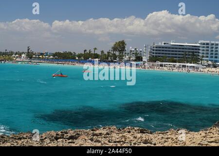 Ayia napa, Chypre, Plage de Nissi, Agia Napa Banque D'Images