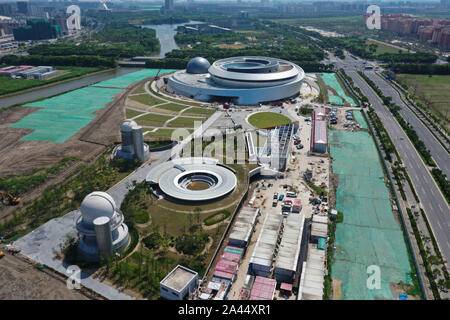 Vue aérienne de la nouvelle Shanghai Science and Technology Museum de Lingang zone, Shanghai, Chine, le 6 août 2019. Chine Mardi (6 août 20 Banque D'Images
