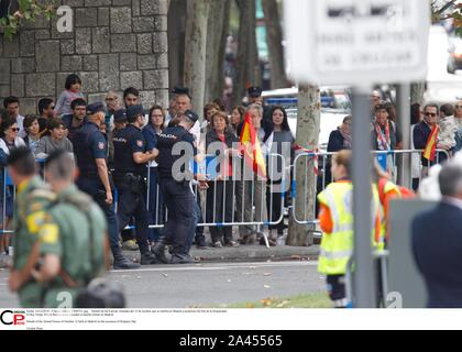 Madrid, Espagne. 12 octobre, 2019. Desfile de las Fuerzas Armadas del 12 de octubre que se celebra en Madrid a propósito del día de la Hispanidad. Felipe VI El Rey y la Reina Letizia presiden el desfile militar en Madrid. Défilé des Forces armées du 12 octobre s'est tenue à Madrid à l'occasion de Hispanic Jour Crédit : CORDON PRESS/Alamy Live News Banque D'Images