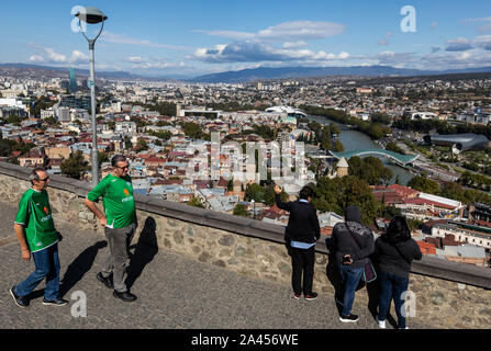 République d'Irlande fans à Tbilissi. Banque D'Images