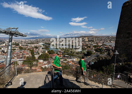 République d'Irlande fans à Tbilissi. Banque D'Images