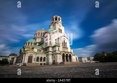 Cathédrale orthodoxe Saint Alexandre à Sofia (Bulgarie) Banque D'Images
