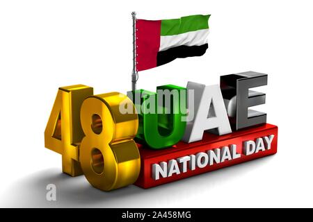 Journée nationale des Émirats arabes unis Émirats Arabes Unis avec la carte, l'esprit de l'union, Eau Journée Nationale des Emirats arabes unis et le jour du drapeau, carte Anniversaire 2 décembre,eau Banque D'Images