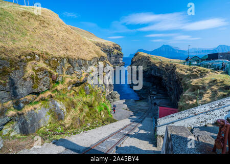 Gjógv, Eysturoy, îles Féroé, Danemark, Europe Banque D'Images