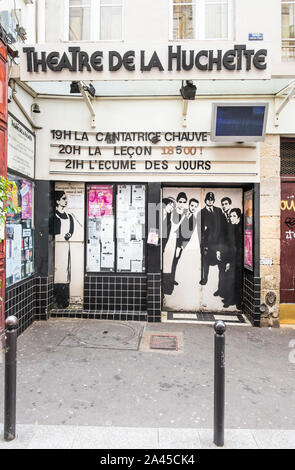 Théâtre de la Huchette, vue extérieure Banque D'Images