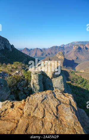 Randonnée sur le sentier de Leopard, la région de Lookout, blyde river canyon à Mpumalanga en Afrique du Sud Banque D'Images