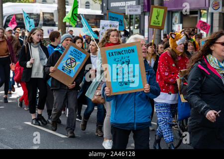 Extinction semaine de protestation de la rébellion. Dublin, Irlande. Banque D'Images