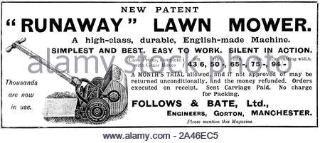 L'ère victorienne, Runaway tondeuse, vintage advertising de 1896 Banque D'Images