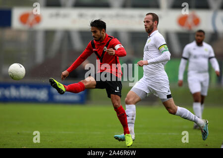 Amsterdam, Pays-Bas. Sep 23, 2019. AMSTERDAM, 12-10-2019, Sportpark Goed Genoeg, Tweede Divisie foot, Thomas van den Houten et Jesper van den Bosch capitaine durant le jeu AFC - ASWH. Credit : Pro Shots/Alamy Live News Banque D'Images