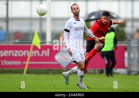 Amsterdam, Pays-Bas. Sep 23, 2019. AMSTERDAM, 12-10-2019, Sportpark Goed Genoeg, Tweede Divisie foot, Thomas van den Houten et Jesper van den Bosch capitaine durant le jeu AFC - ASWH. Credit : Pro Shots/Alamy Live News Banque D'Images