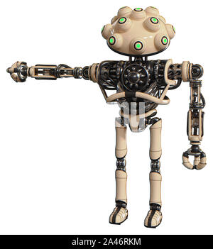Droid contenant des éléments : techno multi-eyed domehead design, le haut de la poitrine lourde, pas de poitrine, pieds ultra-léger exosuit. Matériel : Off-white. Situation Banque D'Images