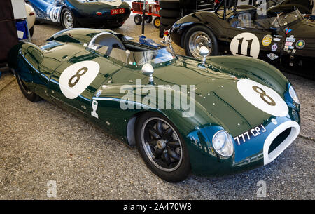 1959 Cooper-Climax T39 'Bobtail' dans le paddock au Goodwood Revival 2019, Sussex, UK. Banque D'Images