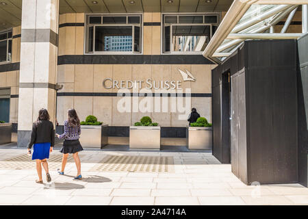 Une vue typique de Canary Wharf à Londres Banque D'Images