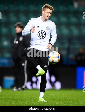 Tallinn, Estonie. 12Th Oct, 2019.Marco Reus (Allemagne). GES/football/qualification Championnat d'Europe : la formation finale de l'équipe nationale allemande à Tallinn, 12.10.2019 Football/soccer : qualificatifs européens : session de formation de l'équipe nationale allemande, Tallinn, le 12 octobre 2019 dans le monde d'utilisation | Banque D'Images