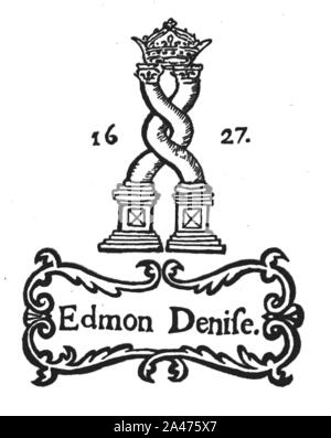 Filigrane 1627 edmon denise 07862. Banque D'Images