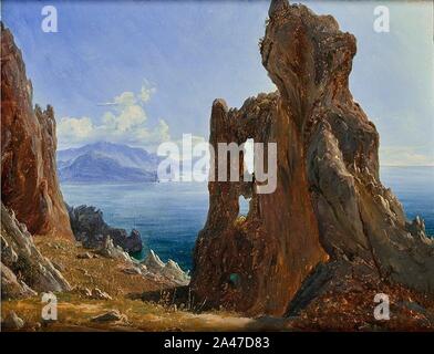 Arco Naturale, Capri par Thomas Fearnley. Banque D'Images