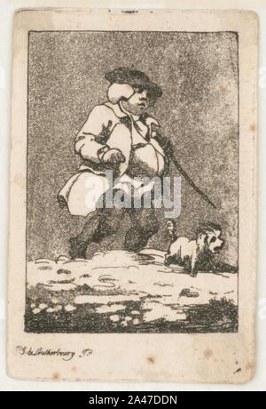 Fat Man with dog) - P-J de Loutherbourg Banque D'Images