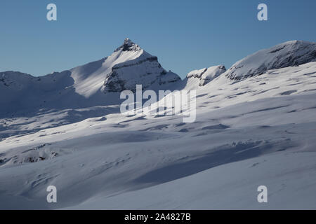 Alpes Panorama à Flaine, Grand Massif, France Banque D'Images