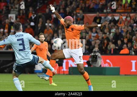 Ryan Babel durant la qualification Championnat d'Europe de Football UEFA match Netherlands-Nothern l'Irlande le 10 octobre 2019, à Rotterdam, Pays-Bas.  : Soenar Chamid Crédit/SCS/AFLO/Alamy Live News Banque D'Images