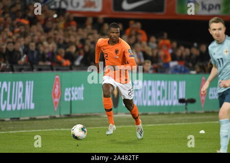 Denzel Dumfries durant la qualification Championnat d'Europe de Football UEFA match Netherlands-Nothern l'Irlande le 10 octobre 2019, à Rotterdam, Pays-Bas.  : Soenar Chamid Crédit/SCS/AFLO/Alamy Live News Banque D'Images