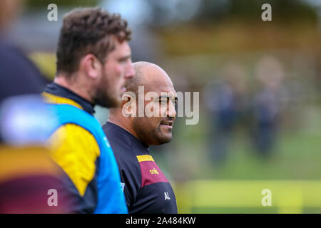 Ampthill, UK. 05 Oct, 2019. Aleki Lutui de Ampthill Rugby pendant le match de championnat Greene King IPA entre Ampthill RUFC et Nottingham sur RugbyÕs Ampthill Rugby Championship avant première à Boston Woburn, Parc St, Ampthill, Bedford MK45 2HX, United Kingdom le 12 octobre 2019. Photo par David Horn. Credit : premier Media Images/Alamy Live News Banque D'Images