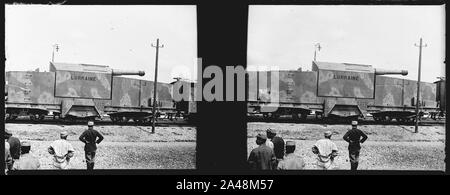 Fleury-sur-aire. Train blindé - Fonds Berthelé - 49FI708. Banque D'Images