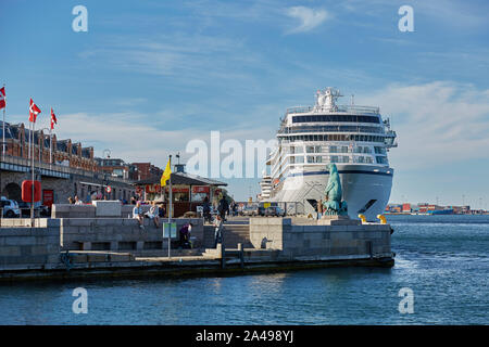 Copenhague, Danemark - 25 MAI 2017 : bateau de croisière Viking Sky amarré au port de Copenhague au Danemark. Banque D'Images