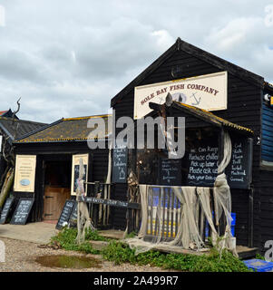 Seul Bay Fish Company près de la rivière Blyth, à Southwold, Suffolk, UK Banque D'Images