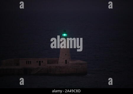 Saint-elme phare, La Valette, Malte. Banque D'Images