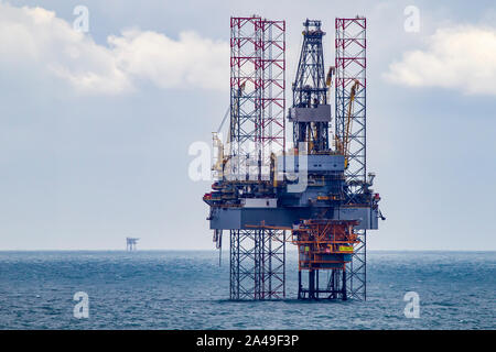 Borr Forages 5 prospecteur. Port Vila, plate-forme pétrolière de la mer du Nord. Banque D'Images