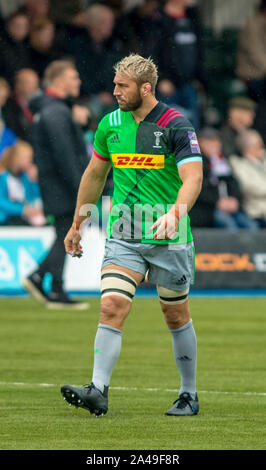 Londres, Royaume-Uni. 12 octobre, 2019. Chris Robshaw des Harlequins au cours de la Premiership Rugby Cup match entre sarrasins et Harlequins à l'Allianz Park, Londres, Angleterre le 12 octobre 2019. Photo par Phil Hutchinson. Usage éditorial uniquement, licence requise pour un usage commercial. Aucune utilisation de pari, de jeux ou d'un seul club/ligue/dvd publications. Credit : UK Sports Photos Ltd/Alamy Live News Banque D'Images