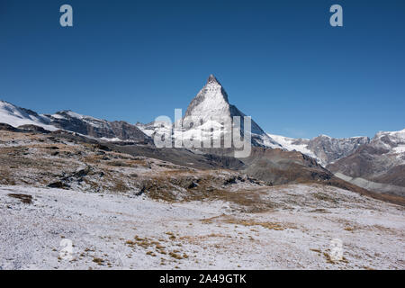 Gornergrat 3135m. Beau paysage alpin à Zermatt, Suisse. Banque D'Images