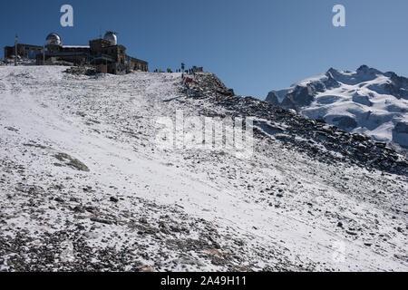 Gornergrat 3135m. Beau paysage alpin à Zermatt, Suisse. Banque D'Images