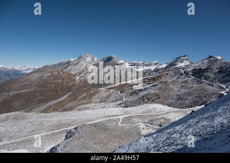 Gornergrat 3135m. Beau paysage alpin à Zermatt, Suisse. Banque D'Images