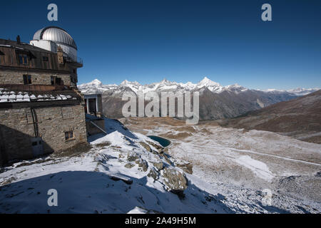 Gornergrat 3135m. Beau paysage alpin à Zermatt, Suisse. Banque D'Images