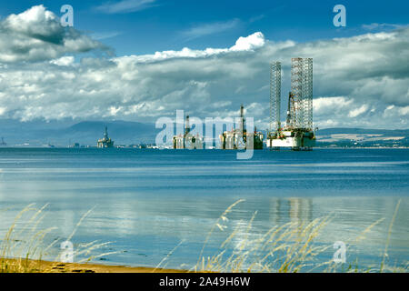 Port de mer avec Cromarty industrie du pétrole lourd. 23/09/19 Banque D'Images