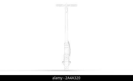 Le rendu 3d Dessin technique multiples vues d'un scooter électrique Banque D'Images